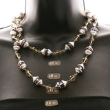 Luxury Faceted Necklace Silver/Purple NWOT