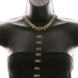 Luxury Crystal Necklace Gold/Gray NWOT