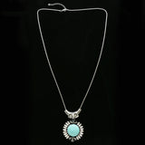 Luxury Semi-Precious Stone Crystal Necklace Silver & Blue NWOT
