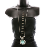 Luxury Semi-Precious Stone Crystal Necklace Silver & Blue NWOT