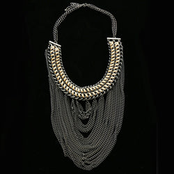 Luxury Necklace Gunmetal/Brown NWOT