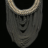 Luxury Necklace Gunmetal/Brown NWOT