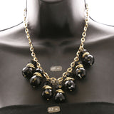 Luxury Faceted Necklace Gold/Black NWOT