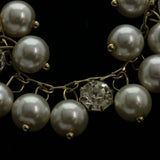 Luxury Pearls Crystal Necklace Gold & White NWOT