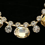Luxury Crystal Necklace Gold NWOT