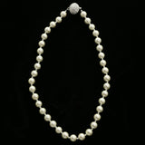 Luxury Pearls Crystal Necklace Silver & White NWOT