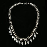 Luxury Crystal Necklace Gunmetal/Black NWOT