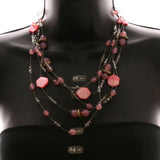 Luxury Faceted Necklace Silver/Pink NWOT