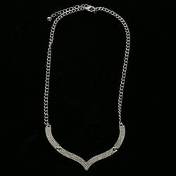 Luxury Crystal Necklace Silver NWOT