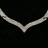 Luxury Crystal Necklace Silver NWOT