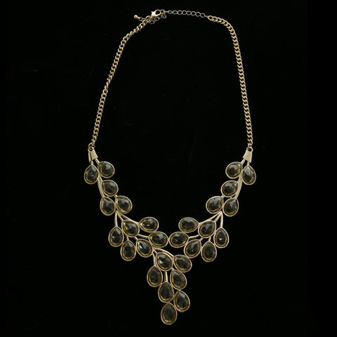Luxury Faceted Necklace Gold NWOT