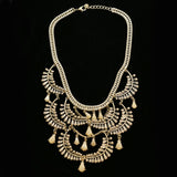 Luxury Faceted Leaf Necklace Gold & Pink NWOT