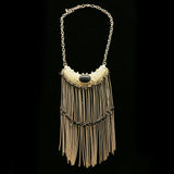 Luxury Faceted Necklace Gold/Black NWOT