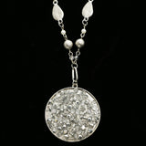 Luxury Faceted Beads Necklace Silver/Gray NWOT