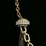 Luxury Faceted Crystal Necklace Gold & Green NWOT