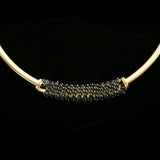 Luxury Chain Wrap Accent Necklace Gold/Black NWOT