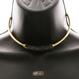 Luxury Chain Wrap Accent Necklace Gold/Black NWOT