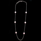 Luxury Faceted Necklace Silver/Pink NWOT