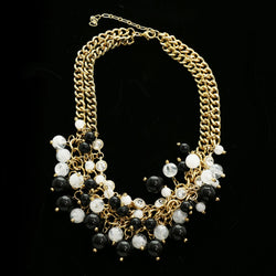 Luxury Crystal Necklace Gold/Black NWOT