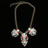 Luxury Crystal Necklace Gold/Pink NWOT