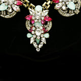 Luxury Crystal Necklace Gold/Pink NWOT
