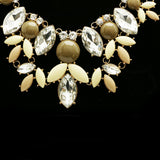 Luxury Crystal Necklace Gold/Brown NWOT