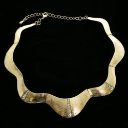 Luxury Crystal Necklace Gold NWOT