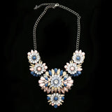 Luxury Crystal Necklace Gunmetal/Pink NWOT