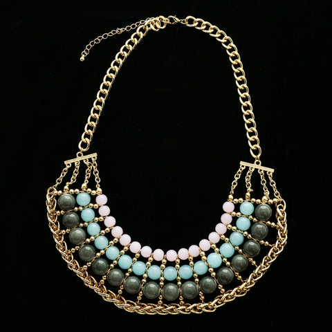Luxury Necklace Gold/Green NWOT