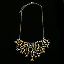 Luxury Coral Necklace Gold NWOT