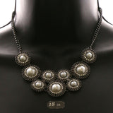 Luxury Crystal Necklace Gunmetal/Gray NWOT