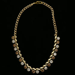 Luxury Crystal Necklace Gold NWOT