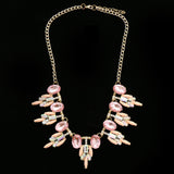 Luxury Crystal Necklace Gold/Pink NWOT