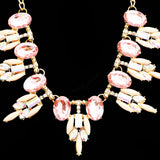 Luxury Crystal Necklace Gold/Pink NWOT