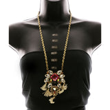 Luxury Crystal Necklace Gold/Pink NWOT