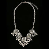 Luxury Crystal Necklace Silver NWOT