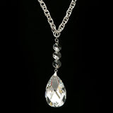Luxury Crystal Y-Necklace Silver NWOT