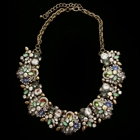Luxury Crystal Necklace Gold NWOT