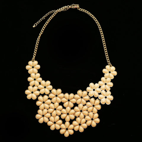 Luxury Faceted Necklace Gold/Peach NWOT