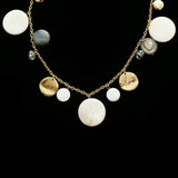 Luxury Shell Necklace Gold/White NWOT