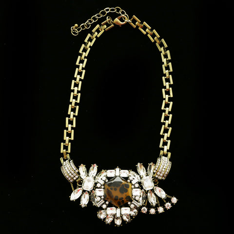 Luxury Necklace Gold/Brown NWOT