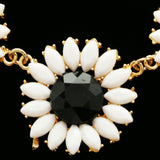 Luxury Flowers Necklace Gold/White NWOT