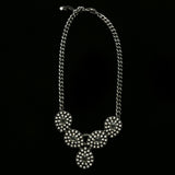 Luxury Crystal Necklace Gunmetal/Gray NWOT
