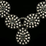 Luxury Crystal Necklace Gunmetal/Gray NWOT
