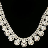 Luxury Crystal Necklace Silver NWOT
