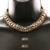 Luxury Crystal Choker-Necklace Gold/Gray NWOT