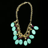 Luxury Shell Necklace Gold/Green NWOT