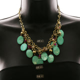 Luxury Shell Necklace Gold/Green NWOT