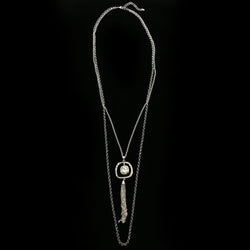 Luxury Crystal Necklace Silver NWOT
