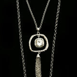 Luxury Crystal Necklace Silver NWOT